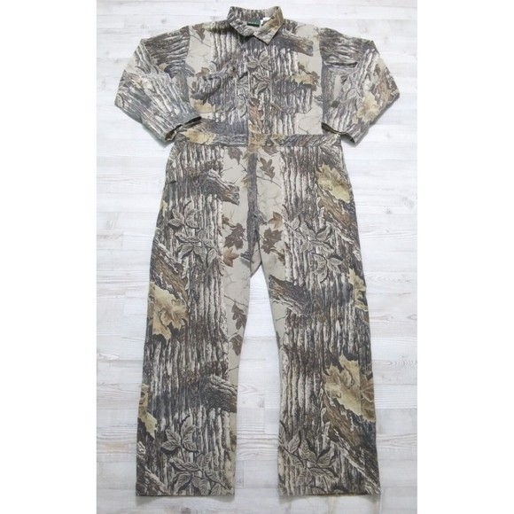 Cabela's Men's Size XL RealTree Woods Camo One Piece Hunting Suit Coveralls - Picture 2 of 10